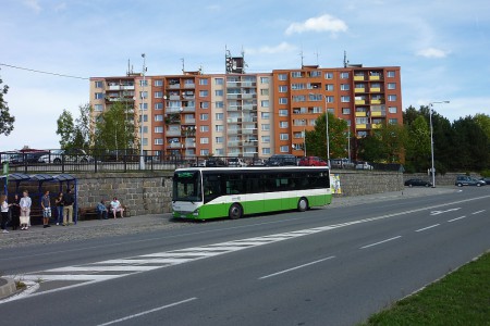 Frýdek, u nemocnice, linka č.5, září 2015